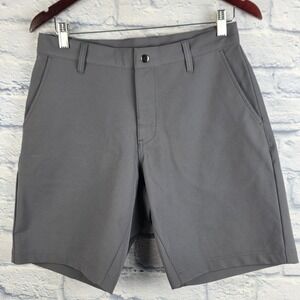 State and Liberty Mens Gray Performance Athletic Stretch Chino Golf Shorts Sz 30